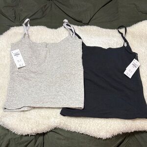 NWT Abercrombie bra tank camis in black and grey